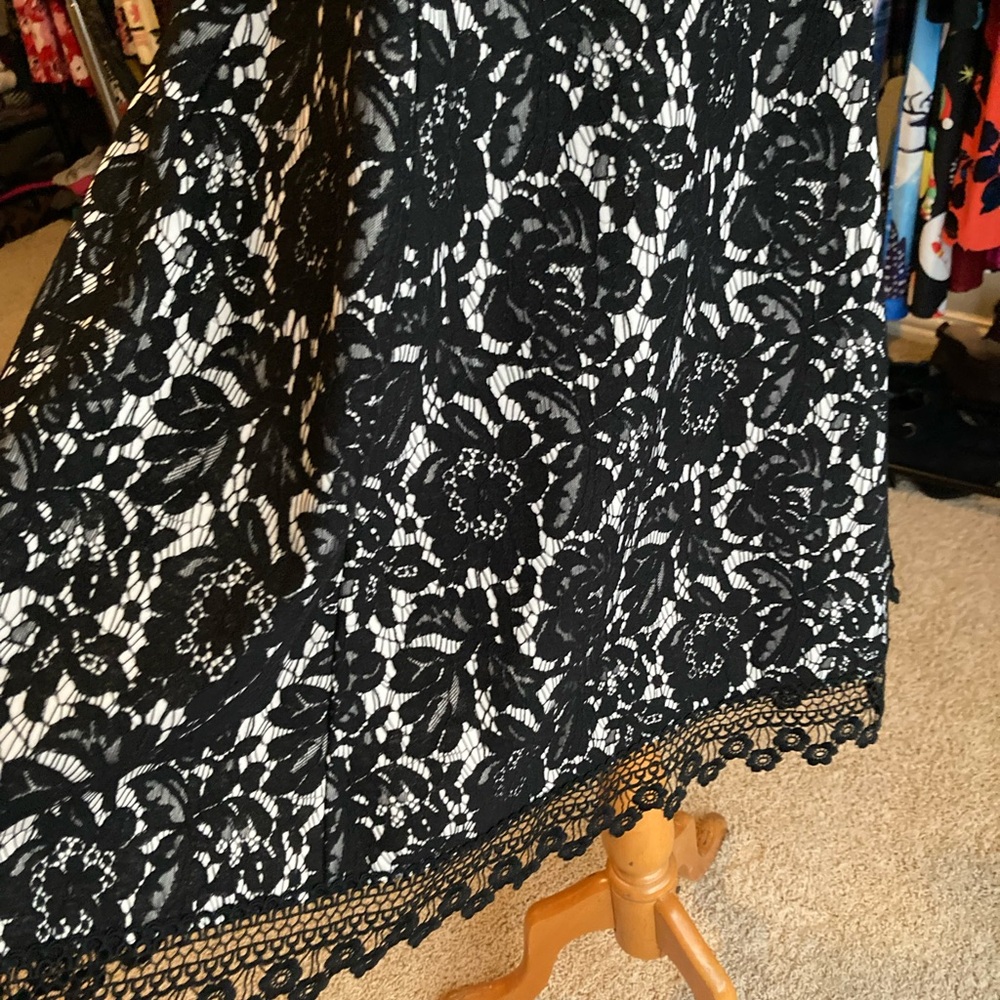 NWT: Donna Ricco black lace sleeveless dress, size 14 - Picture 4 of 12
